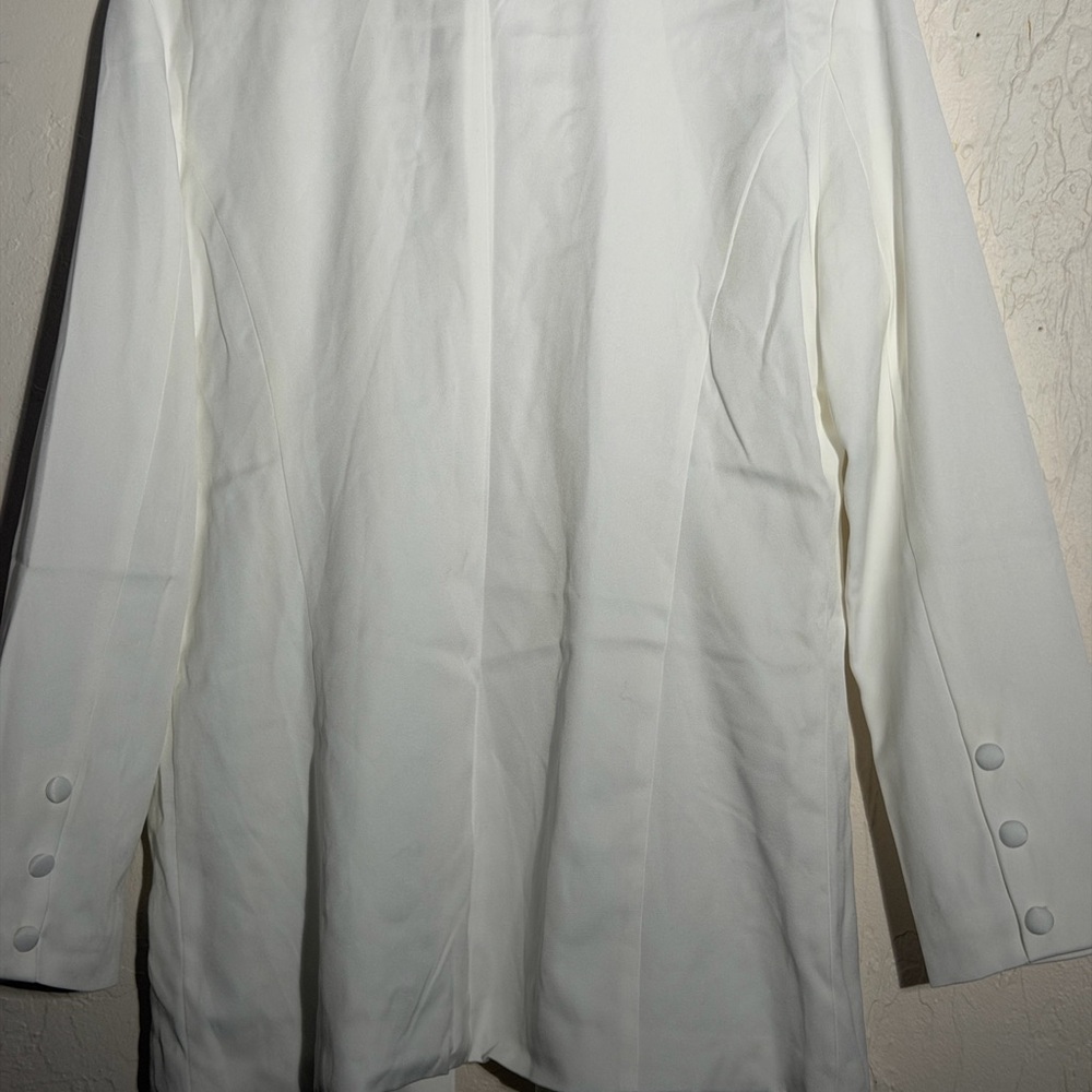Crisp White Tailored Blazer